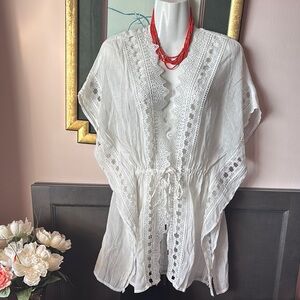 Arlan, Elegant White Lace Swim Coverup
